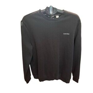Calvin Klein Black Logo Crewneck Pullover Sweatshirt Size L